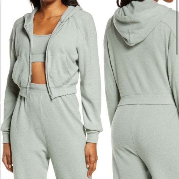 SKIMS Tops - NWT Skims Waffle Hoodie in Mineral